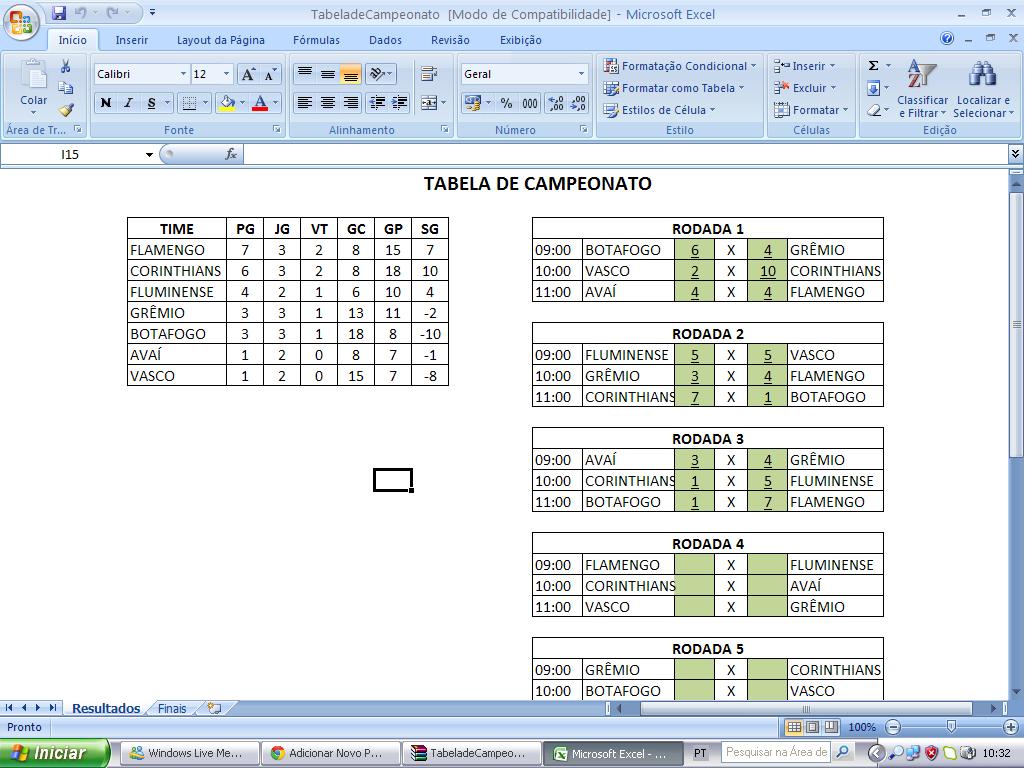 Como fazer Planilha de Campeonato de Futebol Simples no EXCEL