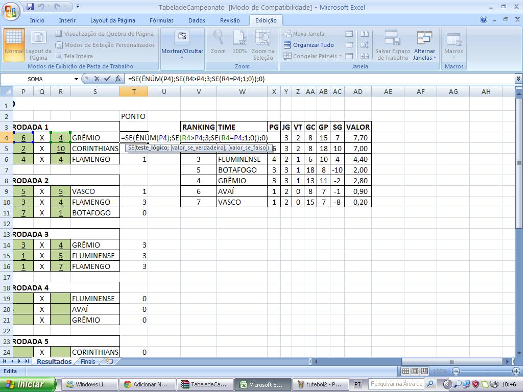 Como fazer Planilha de Campeonato de Futebol Simples no EXCEL