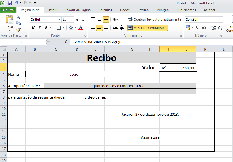 Saiba Como Criar Um Recibo No Excel Blog De Informática Cursos Microcamp 4242