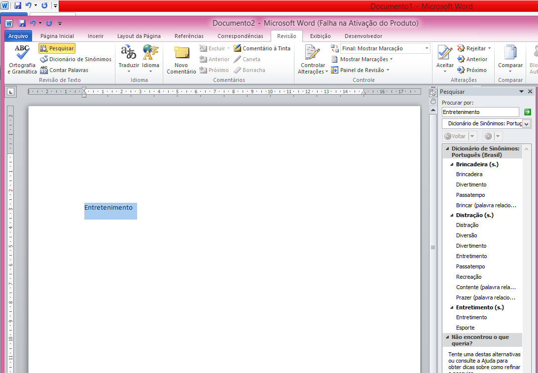 Como procurar sinônimos no Word - CCM